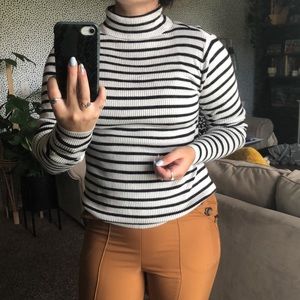 H&M striped turtleneck long-sleeve.